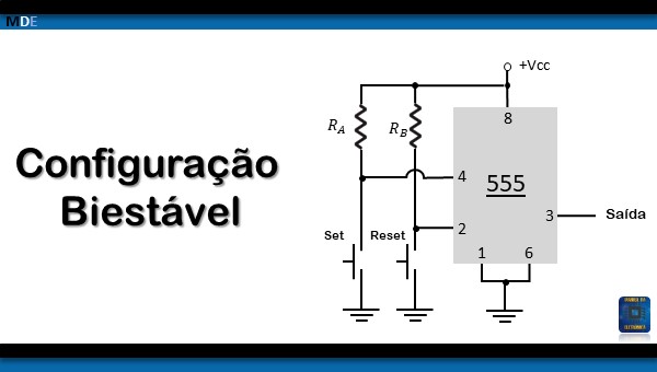 Circuito integrado, configuração astável.